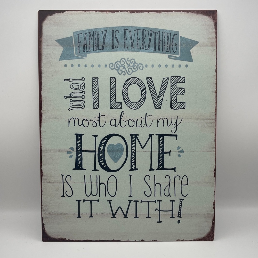 Barnyard Design Family Is Everything Tin Metal Sign 10x13 Rustic Farmhouse Decor